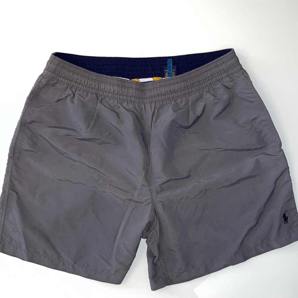 Gray 5” men’s Ralph Lauren swim trunks